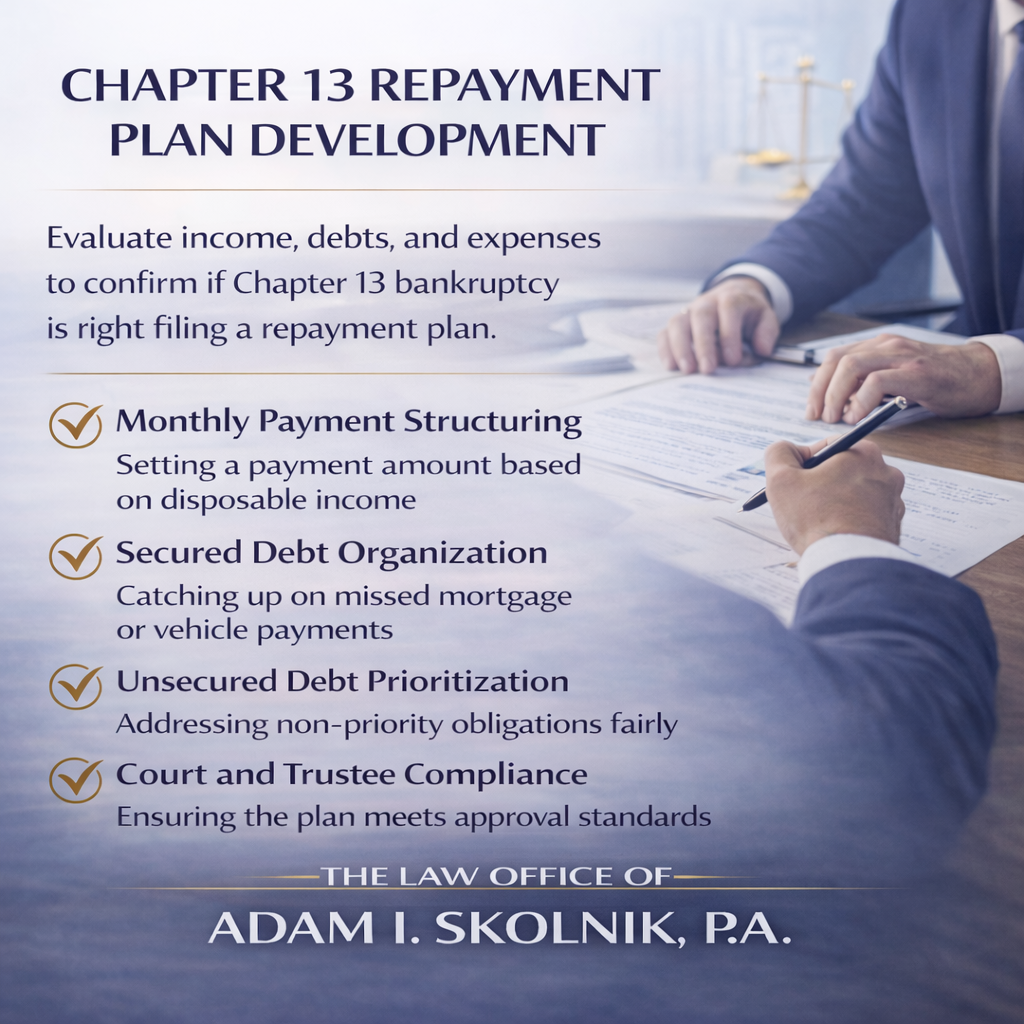 Chapter 13 repayment plan development services in Deerfield Beach